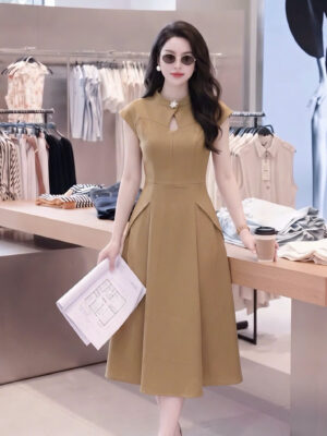 Đầm Vintage Thêu Tay Bản Tình Ca Mùa Thu -ds8778
